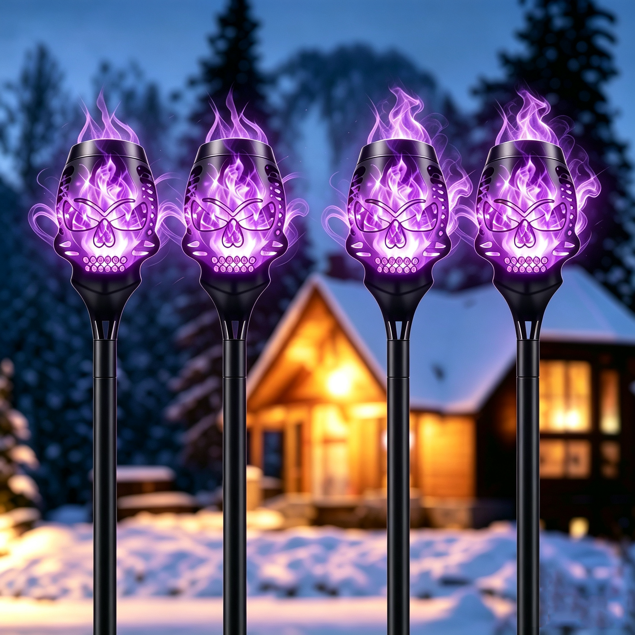 💀🔥Halloween Early Bird Special Sale 49% OFF🔥Halloween Solar Skull Flame Lights