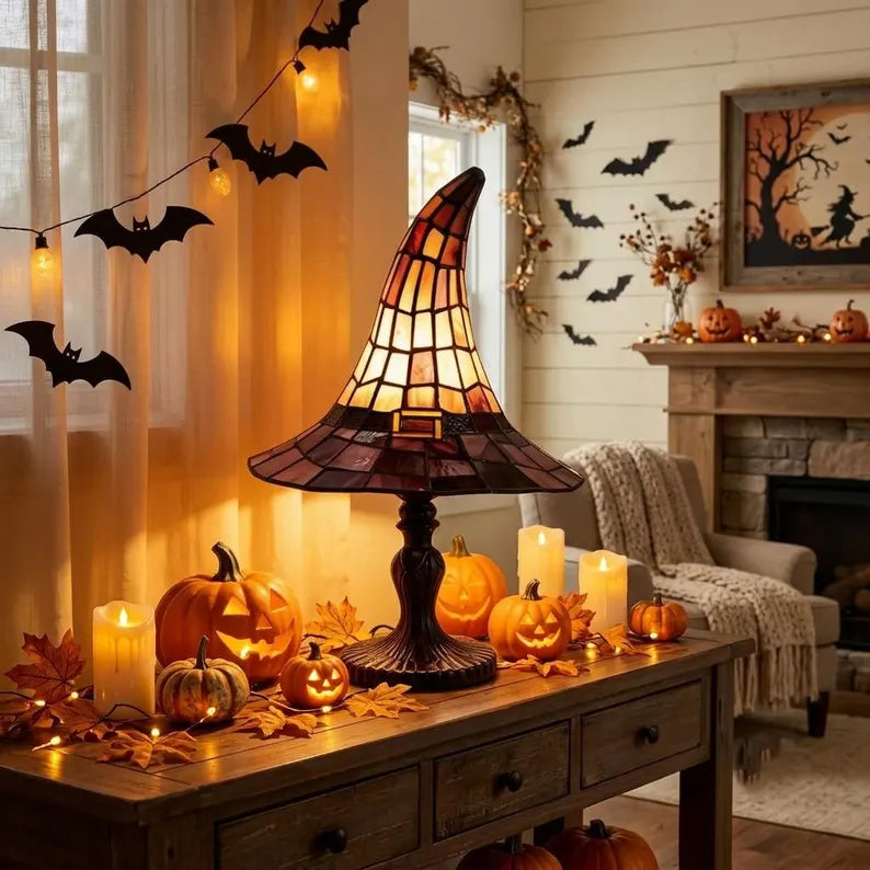 🧙‍♀️ Stained-Resin-Style Witch Hat Lamp