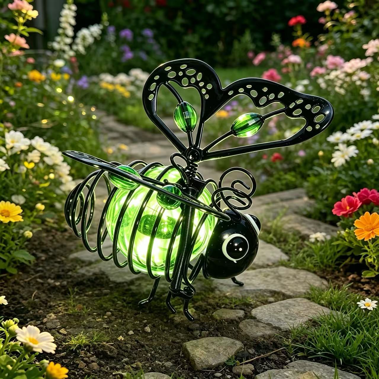 🌙🍃🪴 LIMITED-TIME 50% OFF! Hanging Solar Bee Light – Warm Amber Glow, Flicker-Free, Spread Joy Day and Night 🌞🌜