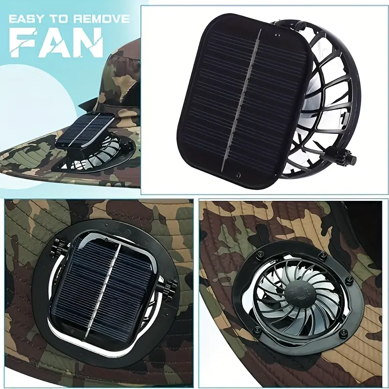 ✨LIMITED-TIME 50% OFF! ✨Solar Fan Outdoor Fishing Hat - Sun Protection & Cooling