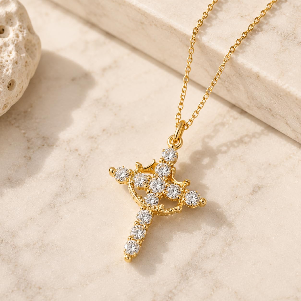Buy 2 Get 1 Free 🎁  Cross & Crown Necklace