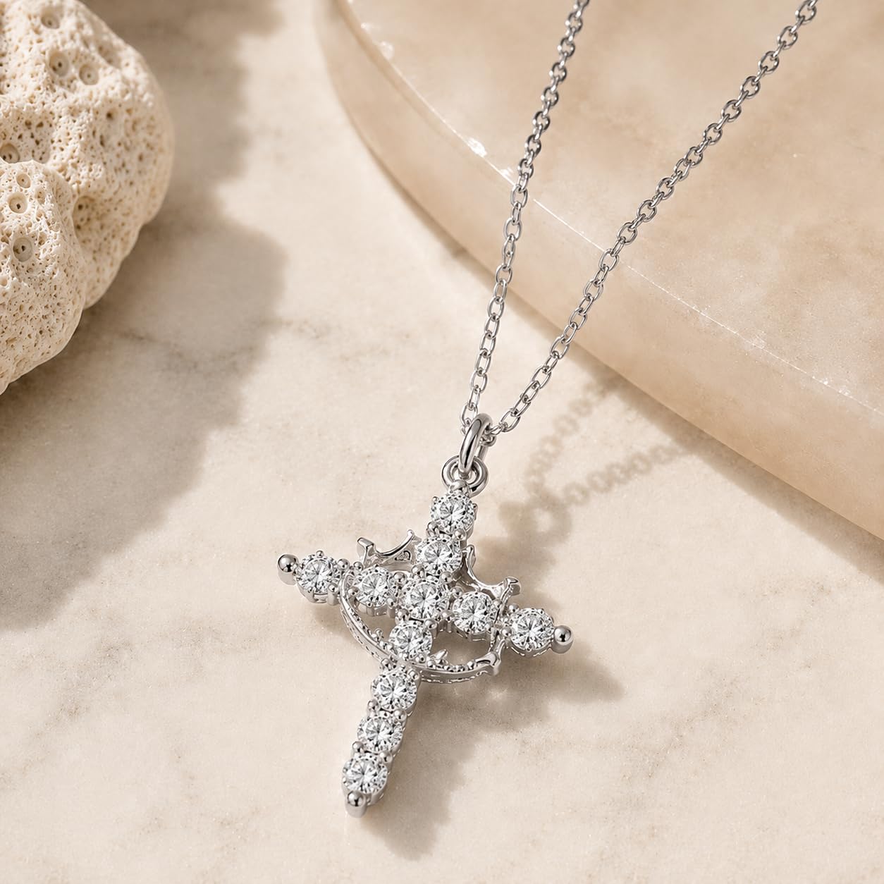 Buy 2 Get 1 Free 🎁  Cross & Crown Necklace