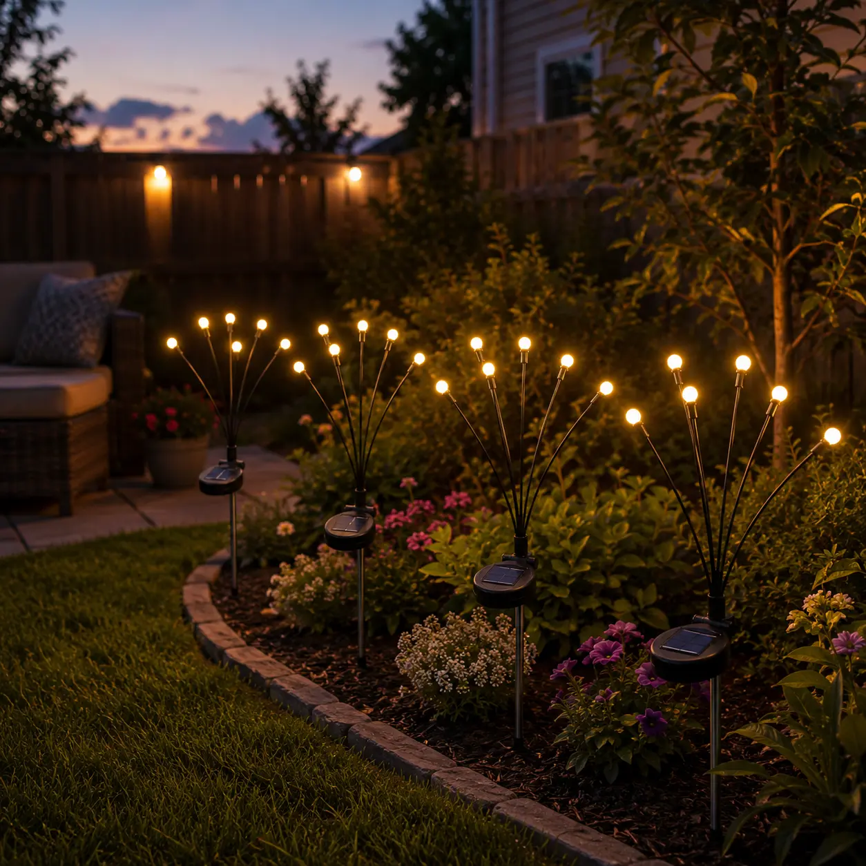 🔥Hot Sale-50% OFF🔥Outdoor Solar Firefly Garden Lights Waterproof 4/8 Pack