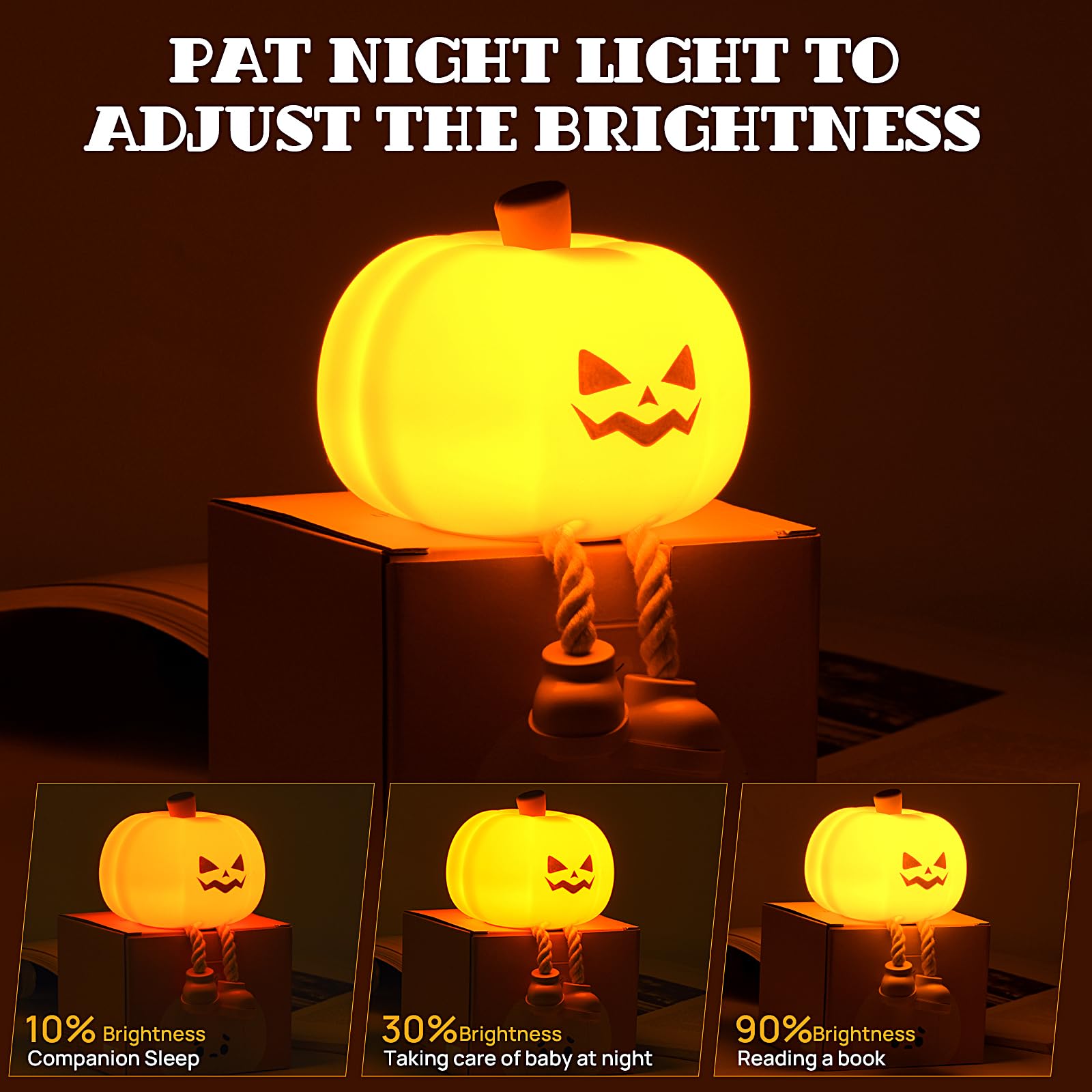 🔥LIMITED-TIME 50% OFF!🔥Pumpkin Night Light, Cute LED Pumpkin Lamp