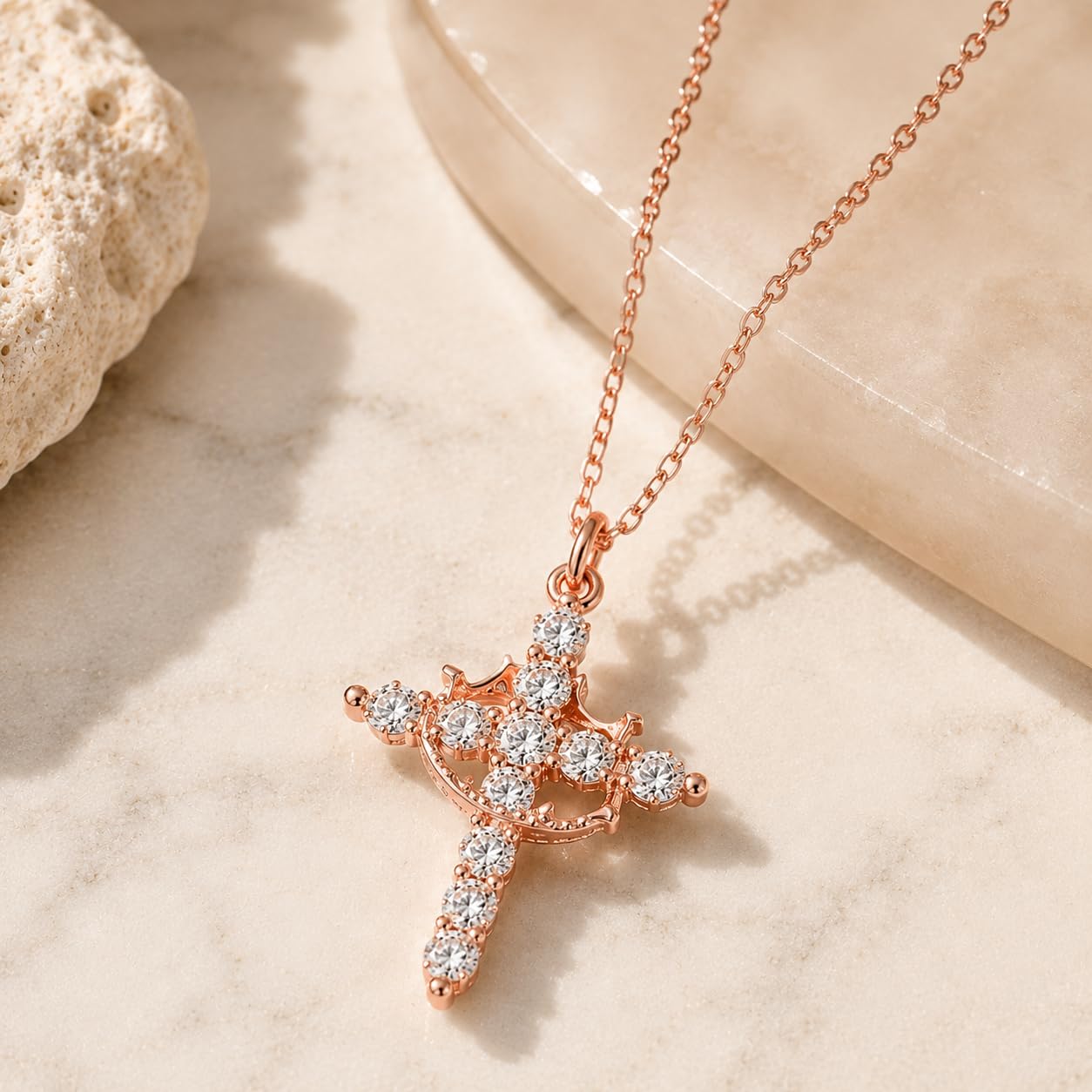 Buy 2 Get 1 Free 🎁  Cross & Crown Necklace