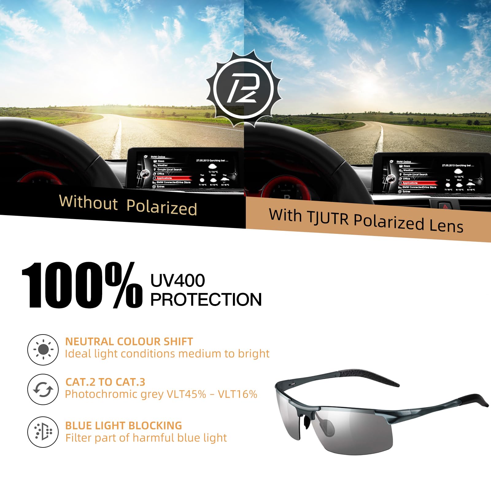 Smart Polarized Sunglasses For Outdoor Activities UV Protection