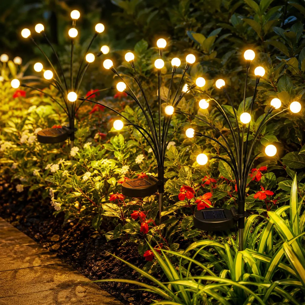 🔥Hot Sale-50% OFF🔥Outdoor Solar Firefly Garden Lights Waterproof 4/8 Pack