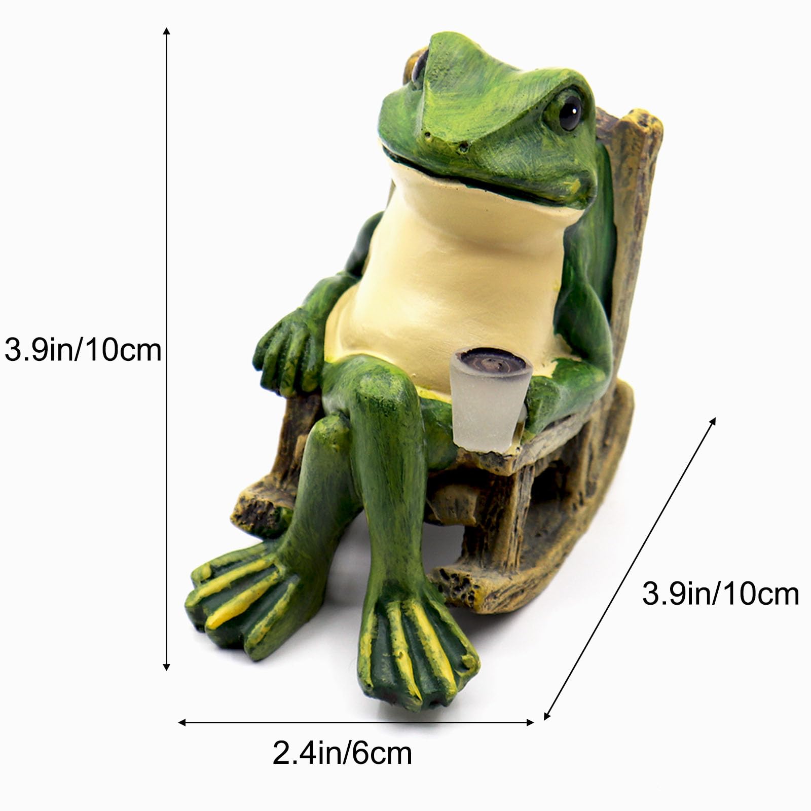 Tirifer Solar Light Frog Garden Statue Creative Frog Figures