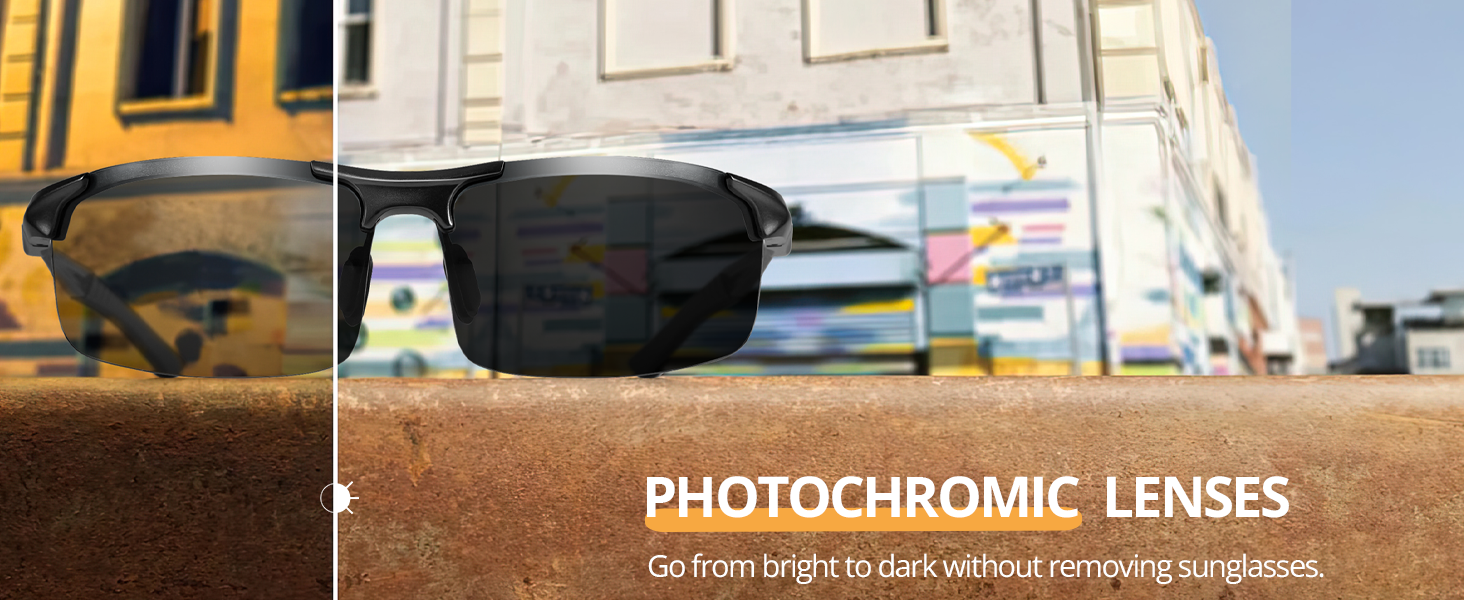 photochromic sunglasses with polarized lens