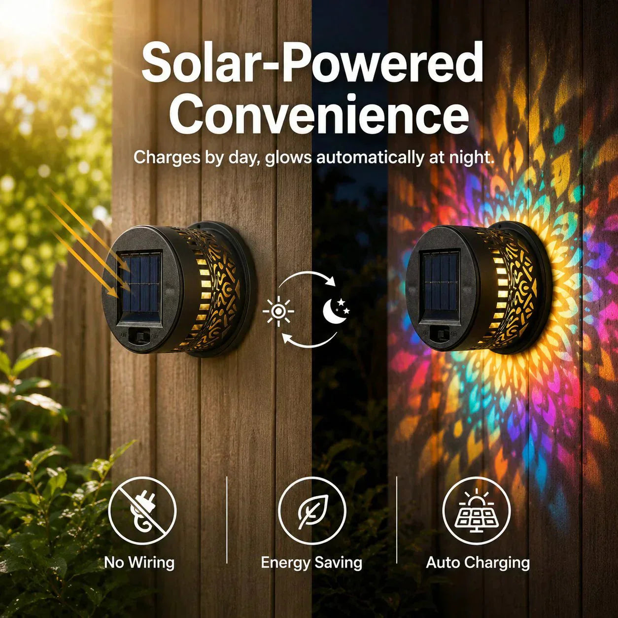 ⏰limited-time 50% OFF🌞Solar Mandala Light – Stunning Pattern Projection, 2-in-1 Floor & Wall Design