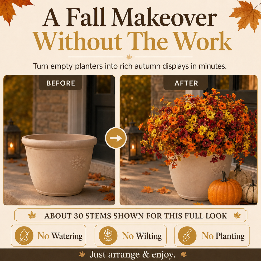 🔥LAST DAY 50% OFF 🍂Fall Artificial Flower Halloween, UV Resistant Colorful Flower