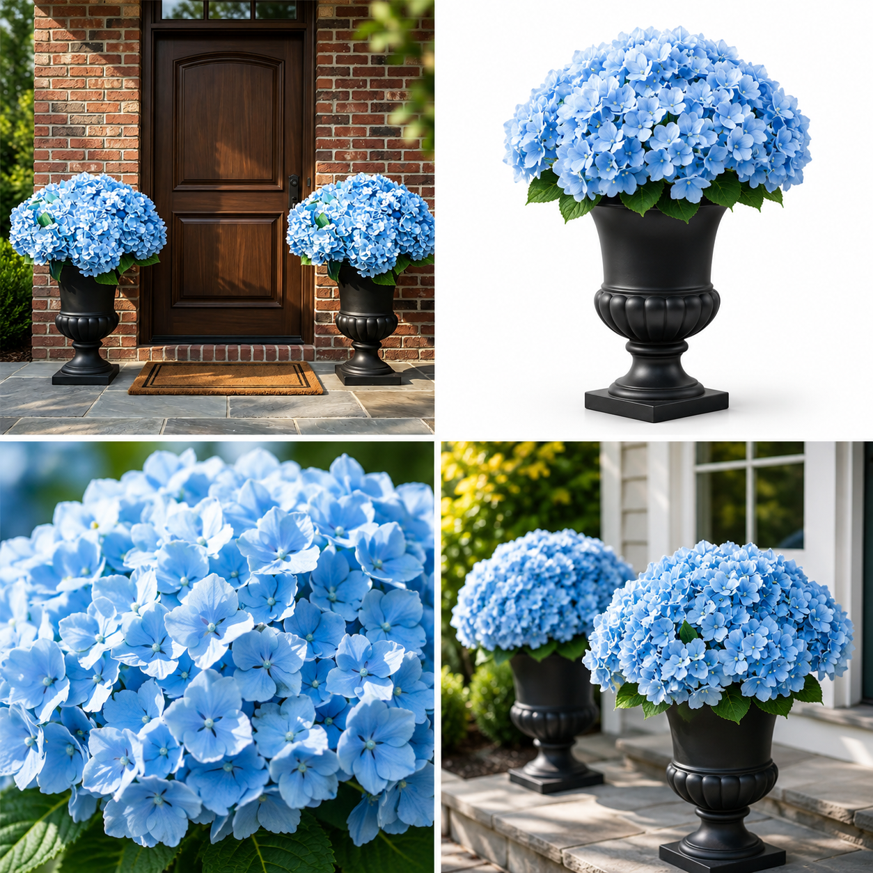 🔥Last Day 60% OFF🔥Artificial Outdoor Hydrangea Flowers - UV resistant, Waterproof, Windproof