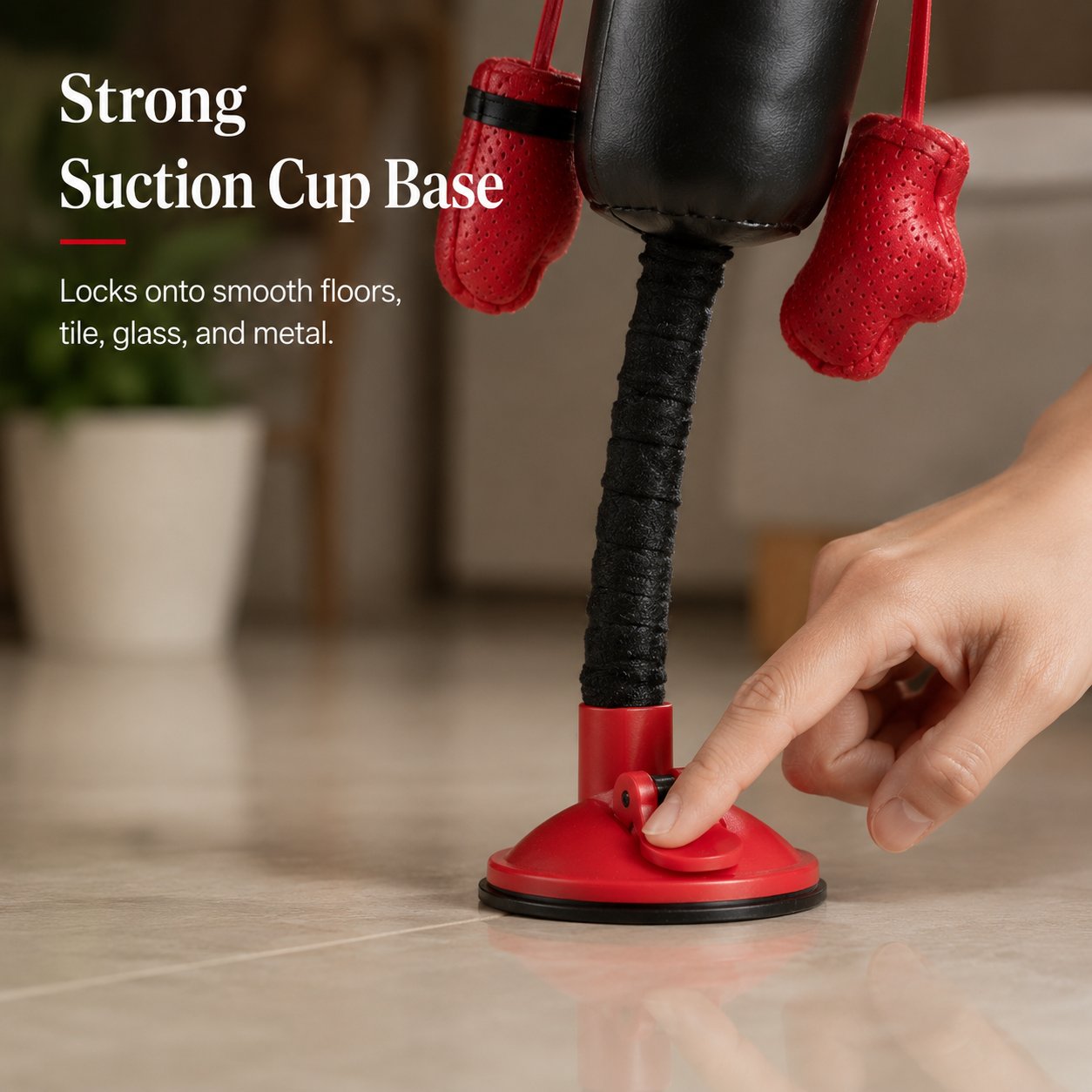 Super strong suction base with a tight locking lever