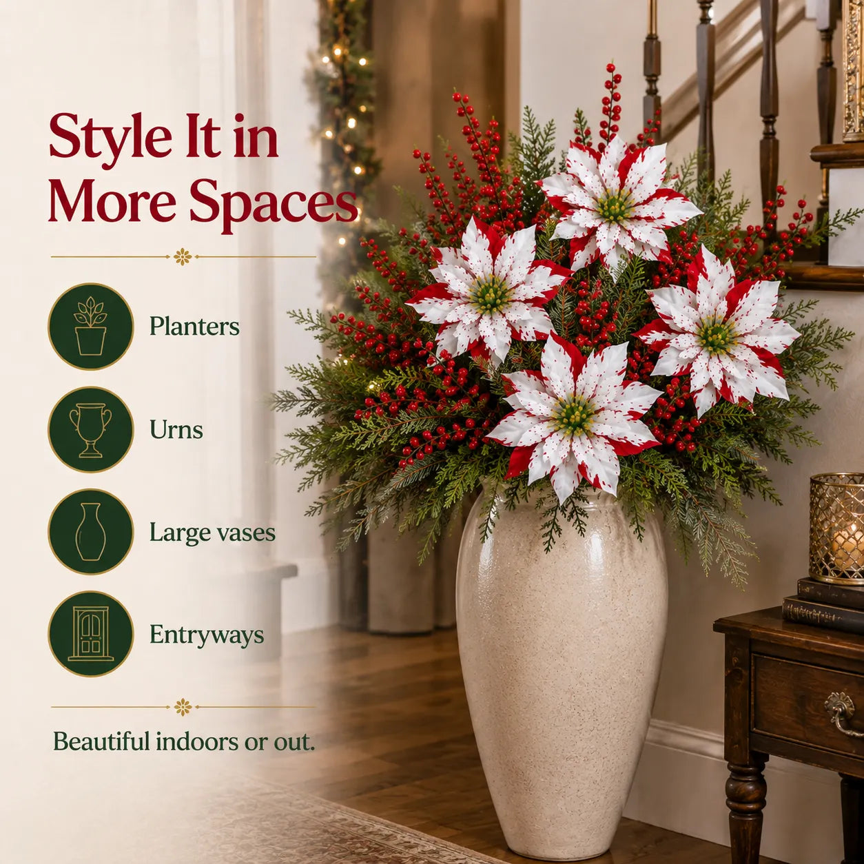 ❀Last Day 50% OFF🔥Christmas Poinsettia Planter Inserts