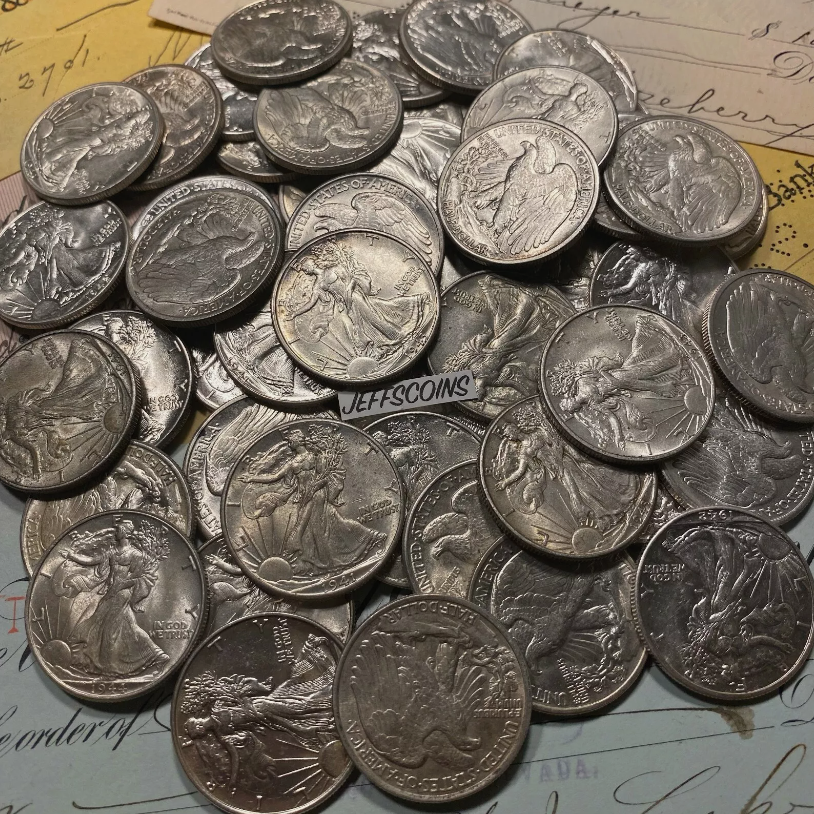 🔥[Complete Set]1916-1947 Walking Liberty Half Dollar Set - 20PC💰