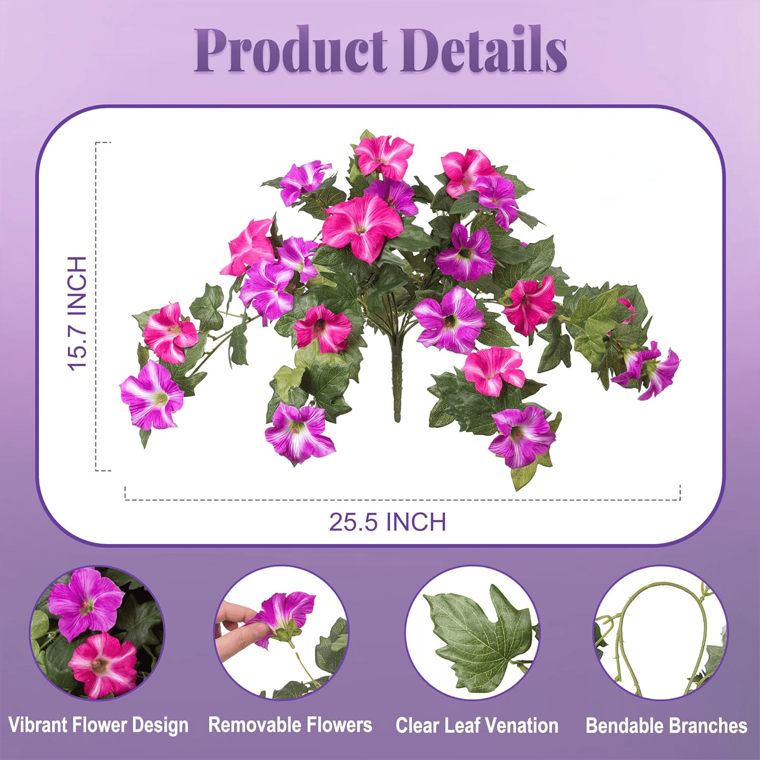 50% OFF🔥Spring Faux Petunias Silk Flower UV Resistant No Fade Floral