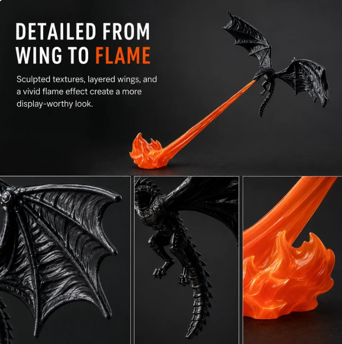 Ember Wing - Dragon Flame Corner Decor