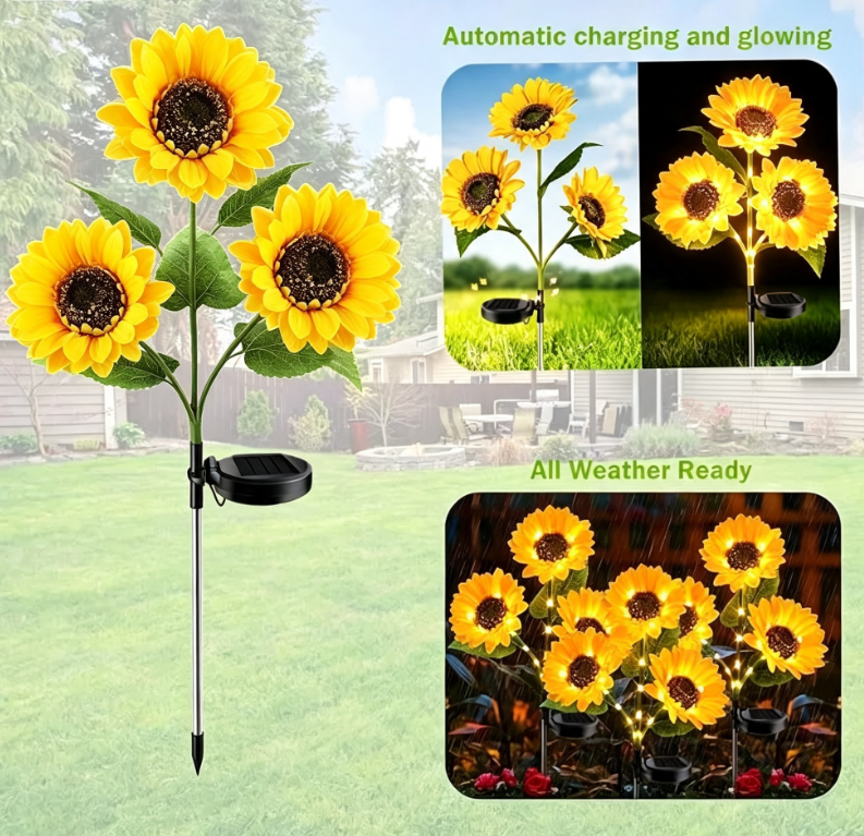 🌻Factory Direct Sales 49% Off !- 🌞Solar LED Sunflower Garden Lights-29.6inch/74cm