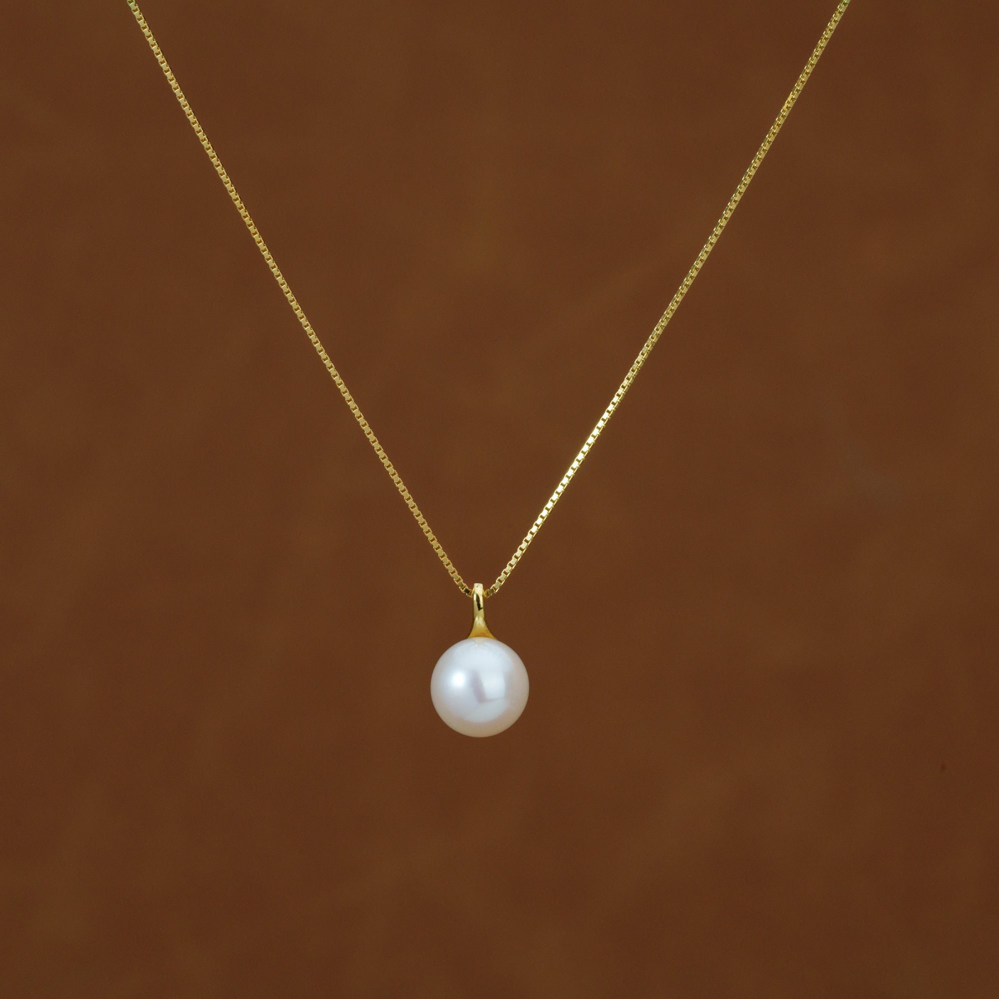 Japan AAAA Akoya 925 Sterling Silver Minimalist Pearl Necklace