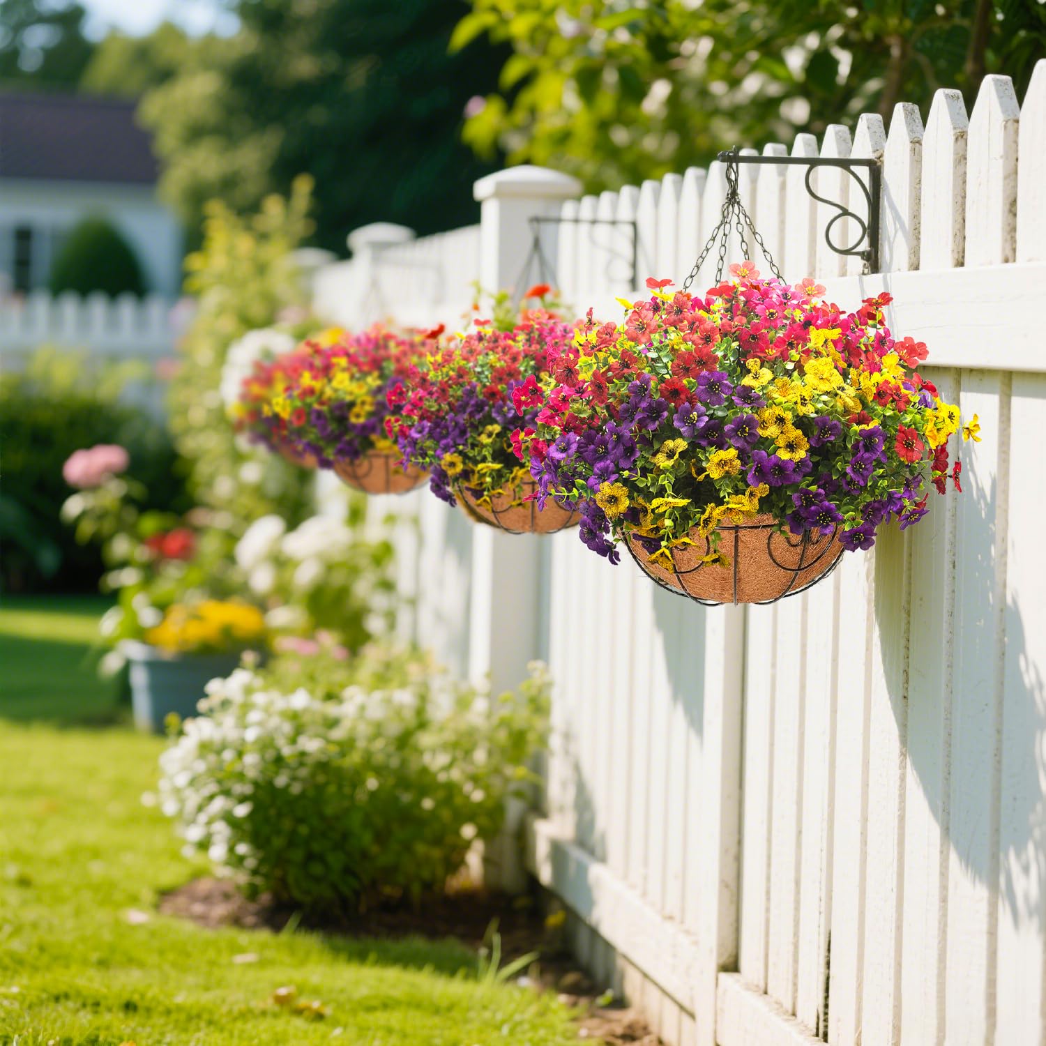 🌸 UV-Resistant Lifelike Colorful Spring Flowers