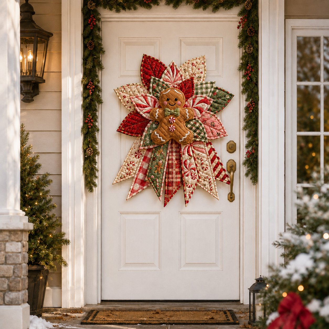 🔥Holiday Celebration 50% OFF 🎄 – Festive Quilted Christmas Door Hanging DIY Sewing Kit