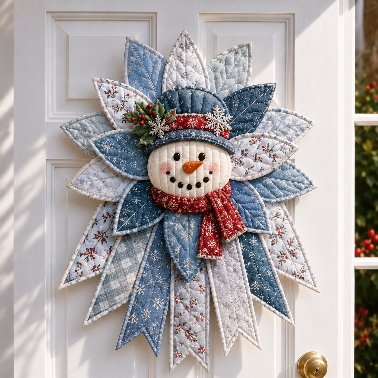 🔥Holiday Celebration 50% OFF 🎄 – Festive Quilted Christmas Door Hanging DIY Sewing Kit