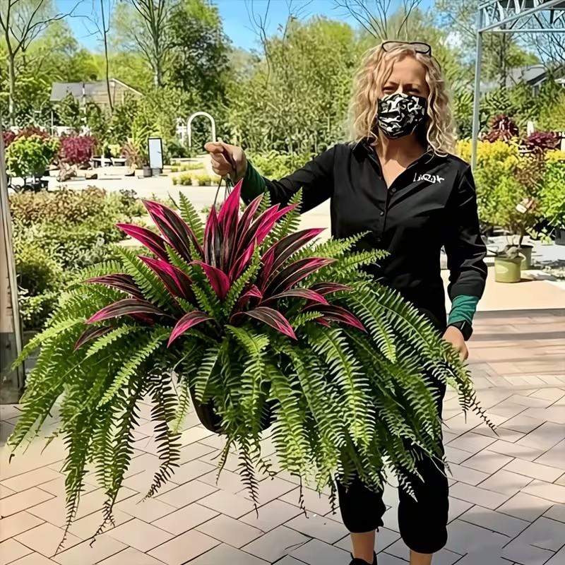 💥 BUY 1 GET 1 FREE (2 PCS)🌱 48Inch Large UV Artificial Ferns for Outdoors--No watering, No fading