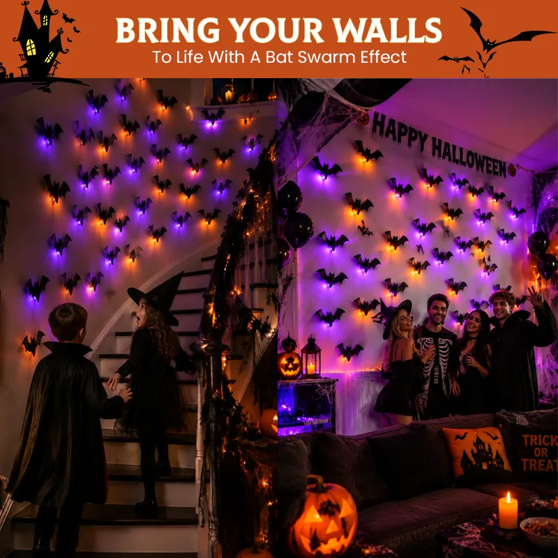🦇 LED Glowing Bat Set