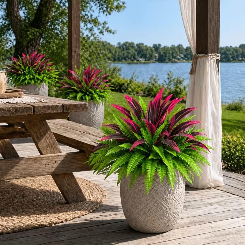 💥 BUY 1 GET 1 FREE (2 PCS)🌱 48Inch Large UV Artificial Ferns for Outdoors--No watering, No fading