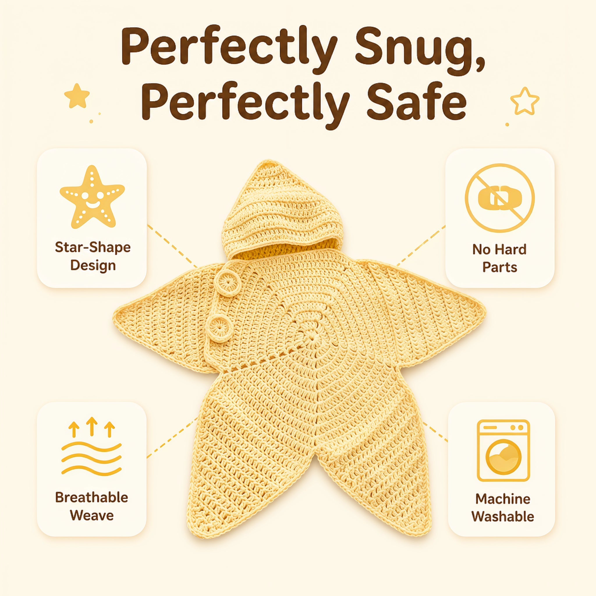 👶Seal Star Baby Sleeping Bag | Soft & Cozy ✨