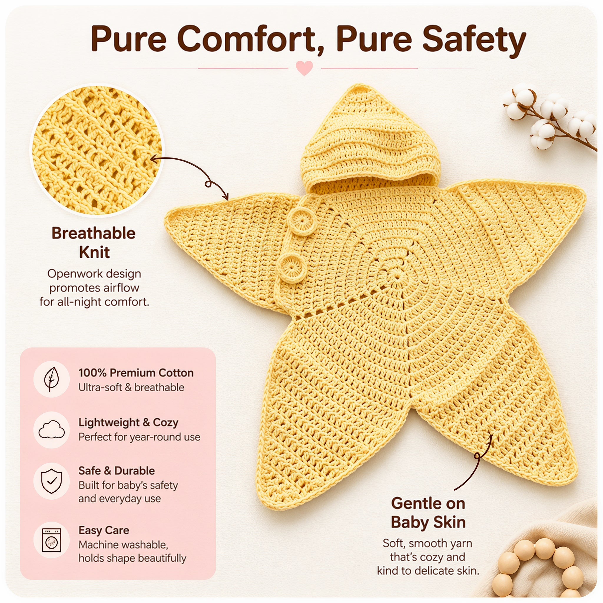 👶Seal Star Baby Sleeping Bag | Soft & Cozy ✨