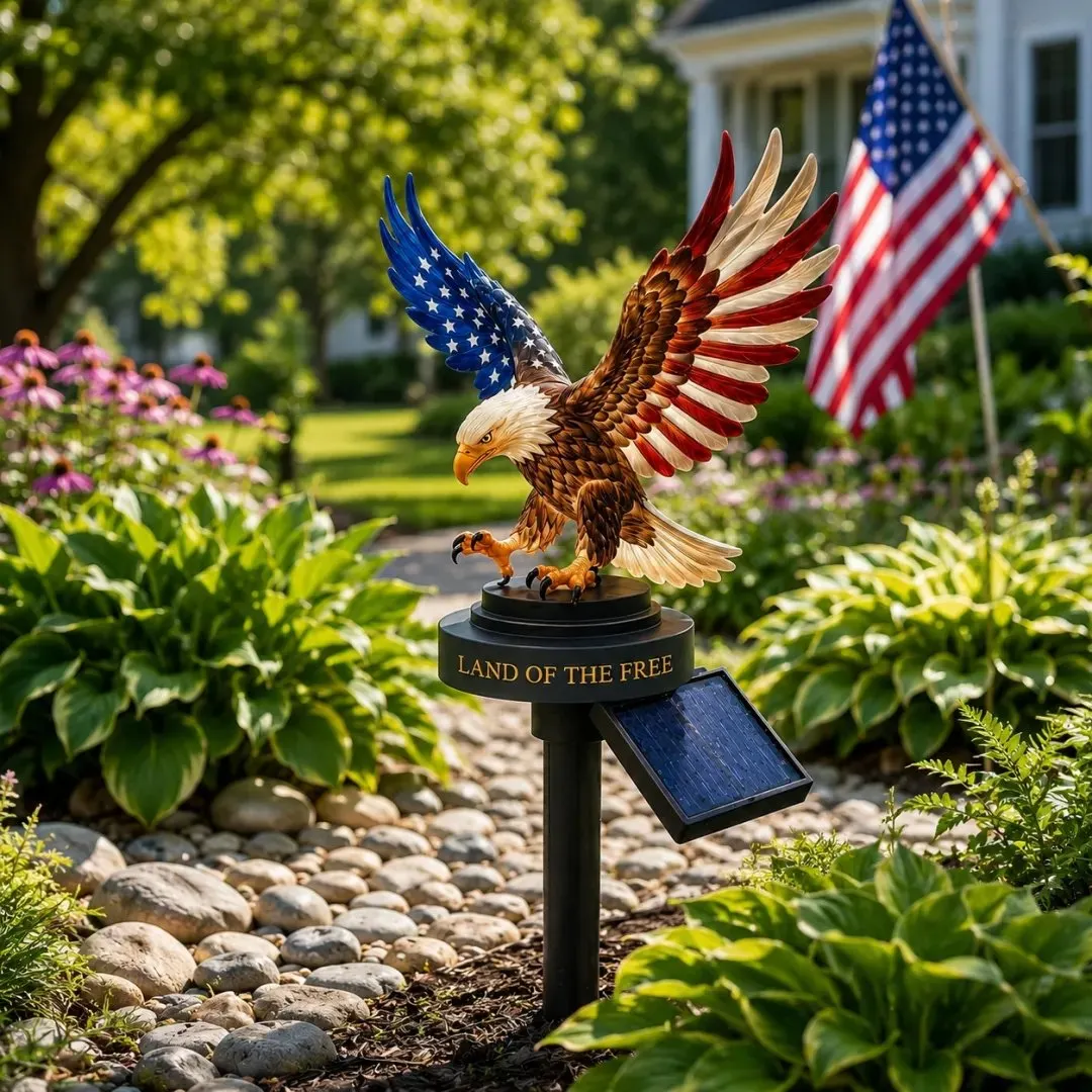 🦅 Light Up American Pride | Solar Eagle Garden Light for America's 250th Anniversary 🇺🇸