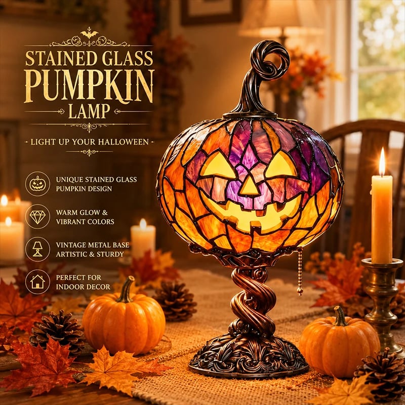 Tall Pumpkin Lamp Overview