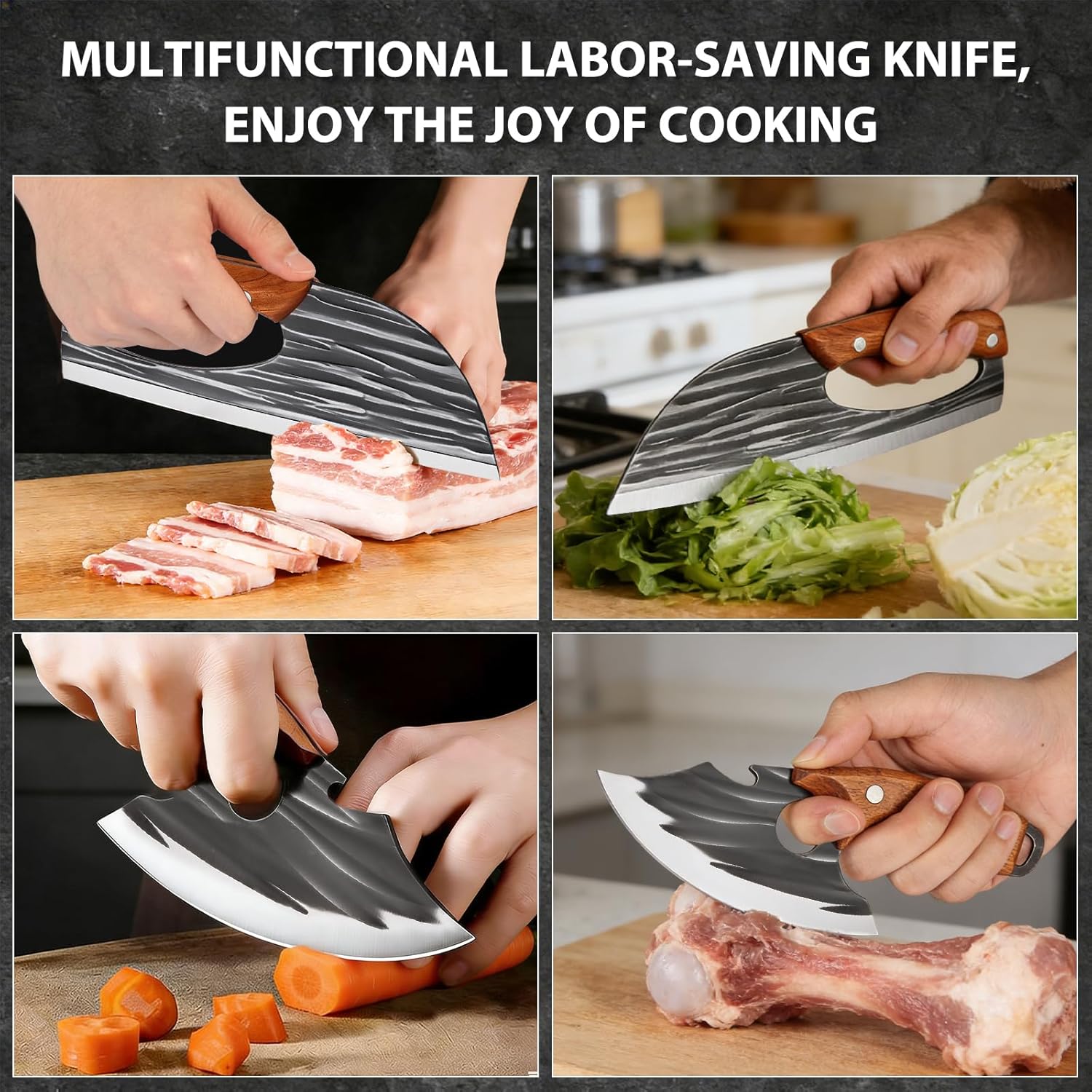 Hand-Forged Kitchen Knife Set