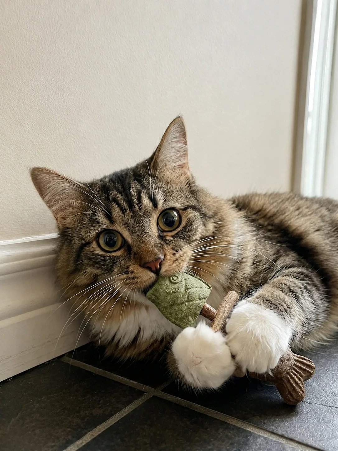 Cat chewing joy Cat chewing joy