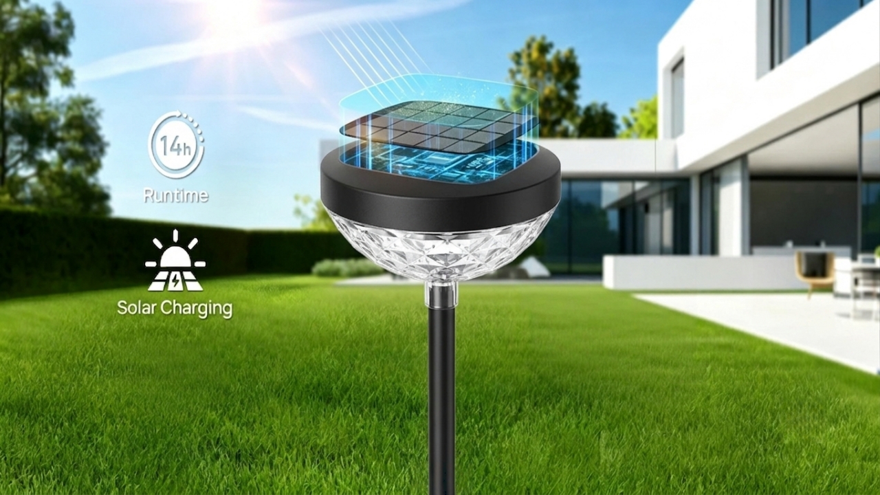 SP6 Smart Solar Pathway Lights – Color-Changing, Warm & Cool White Options, Auto Solar Charging – Perfect for Garden, Yard & Seasonal Decor