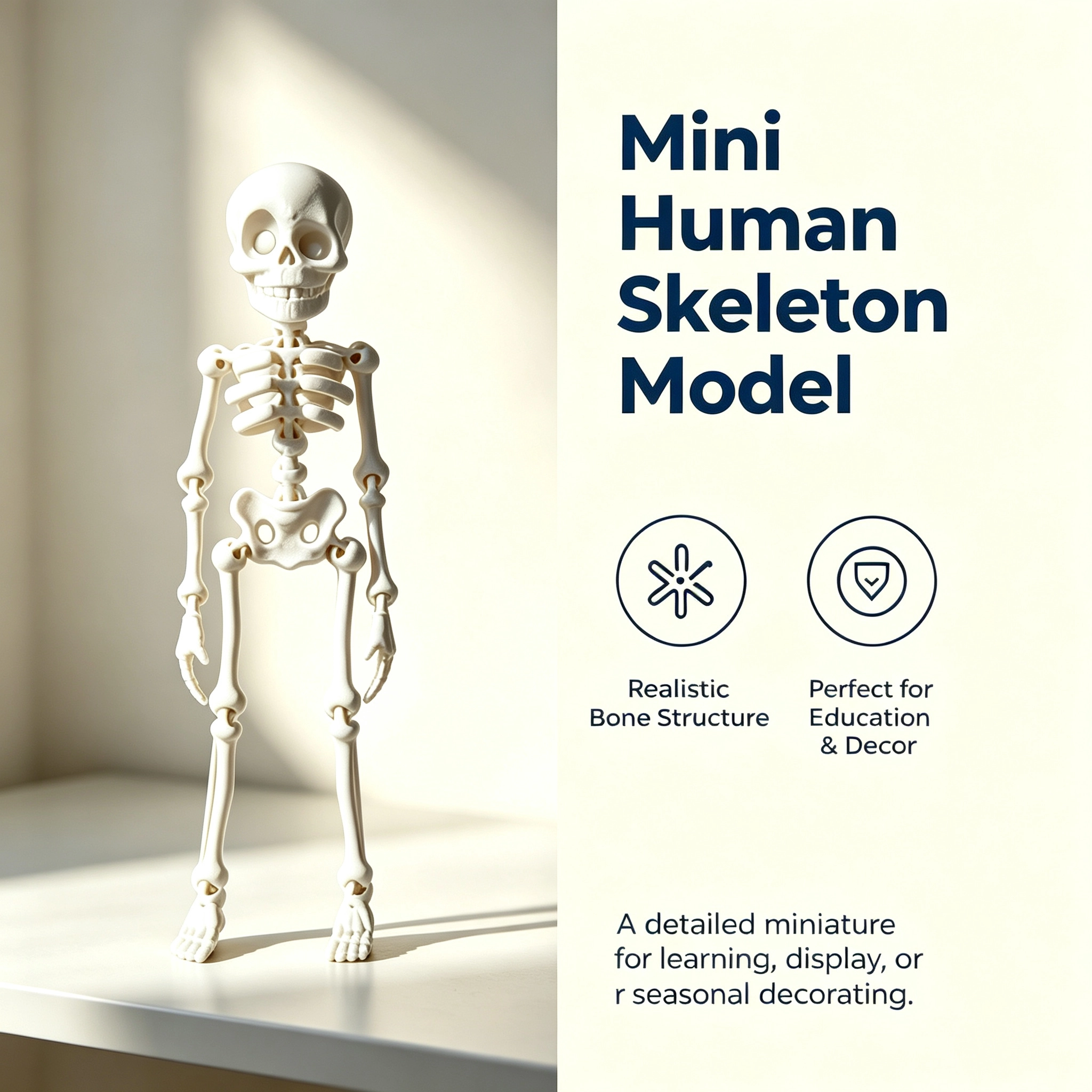 2PCS 3D Printed Skeleton Man,Skeleton Statue,Home Office Decor