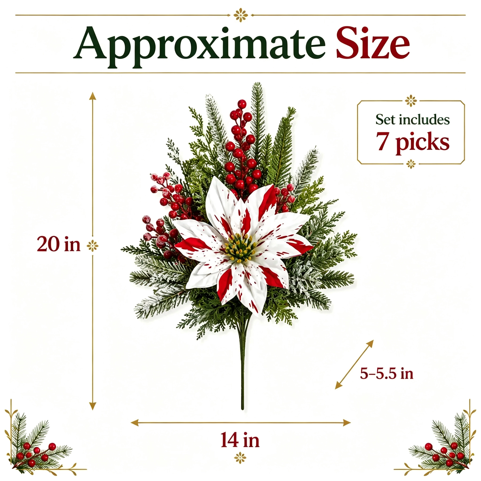 ❀Last Day 61% OFF🔥Christmas Poinsettia Planter Inserts