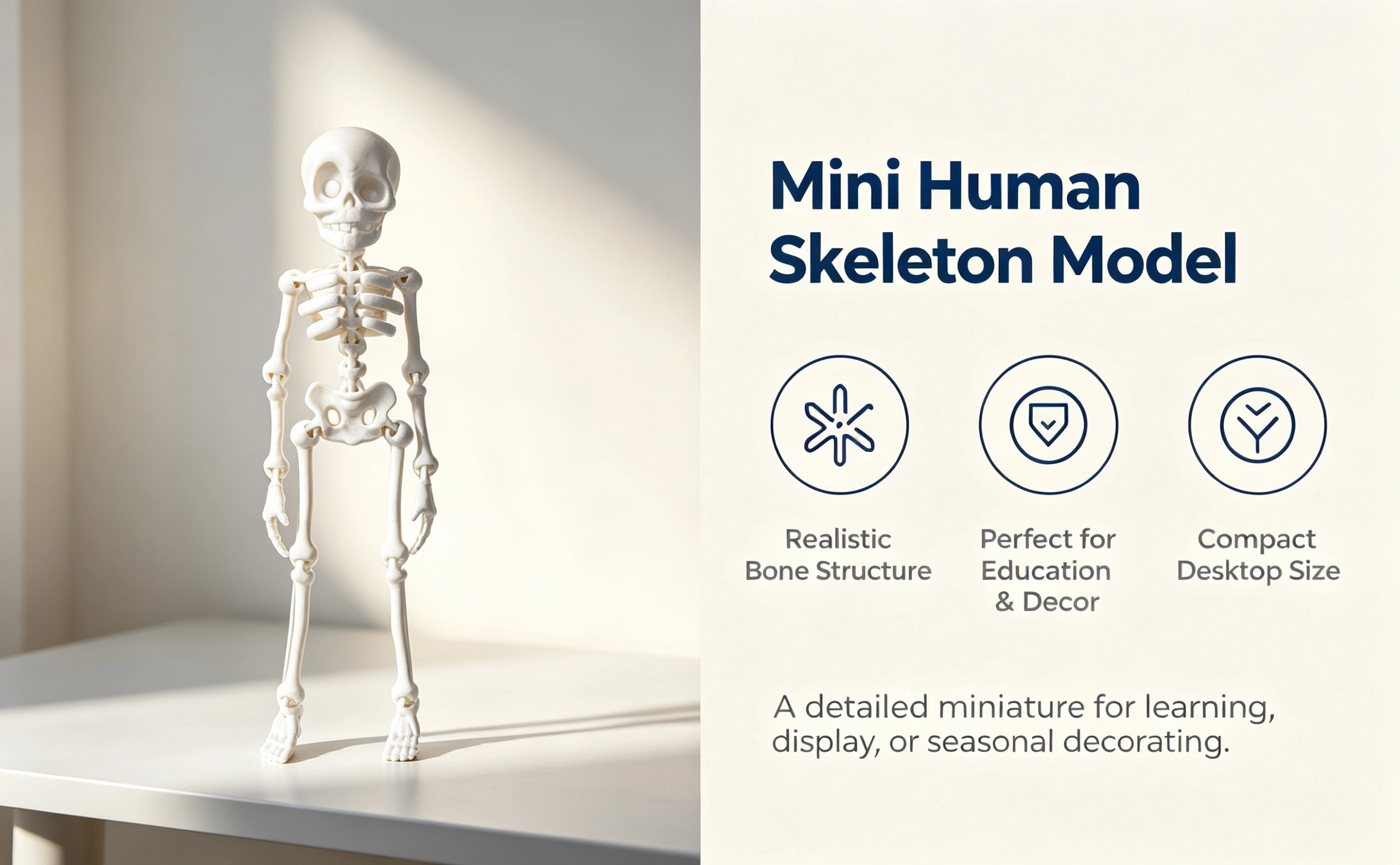 2PCS 3D Printed Skeleton Man,Skeleton Statue,Home Office Decor