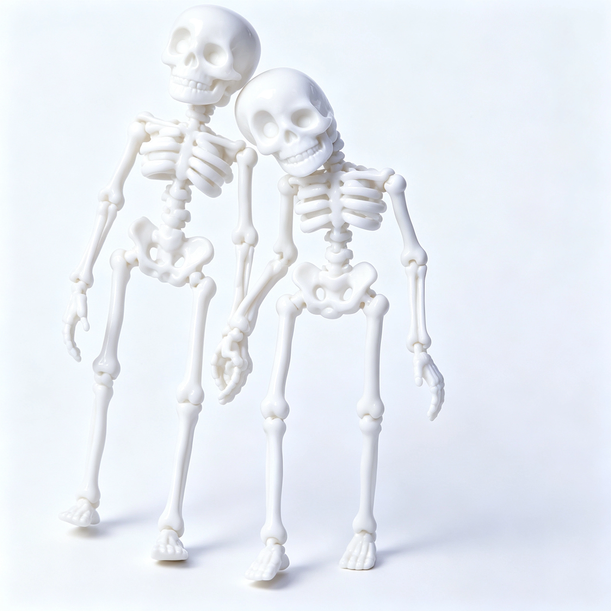 2PCS 3D Printed Skeleton Man,Skeleton Statue,Home Office Decor