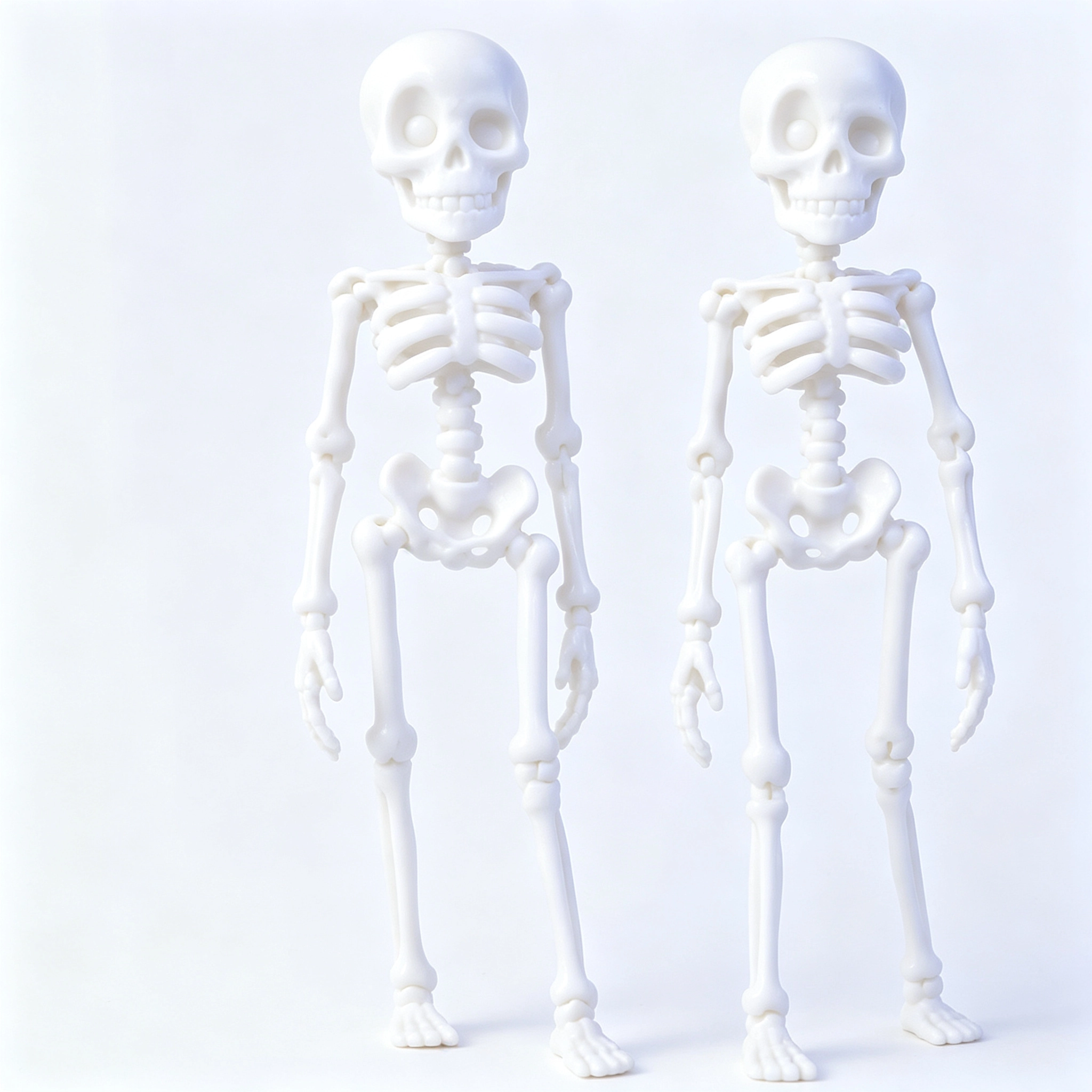 2PCS 3D Printed Skeleton Man,Skeleton Statue,Home Office Decor