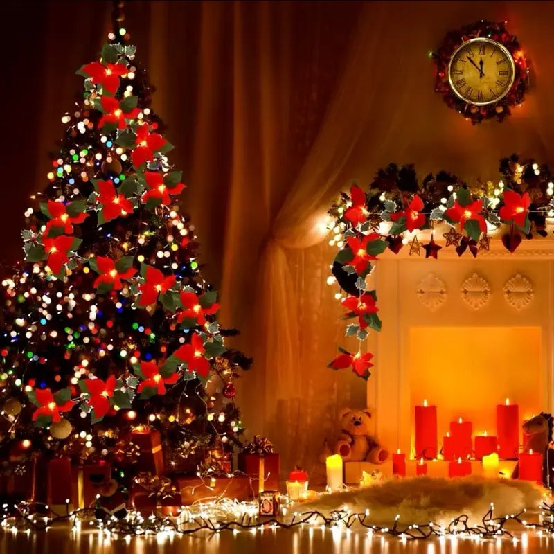 🎄Christmas Early Bird Special Sale 49% OFF✨Christmas LED Garland String Lights – Festive Home Decor and Merry Christmas Ornament🌺