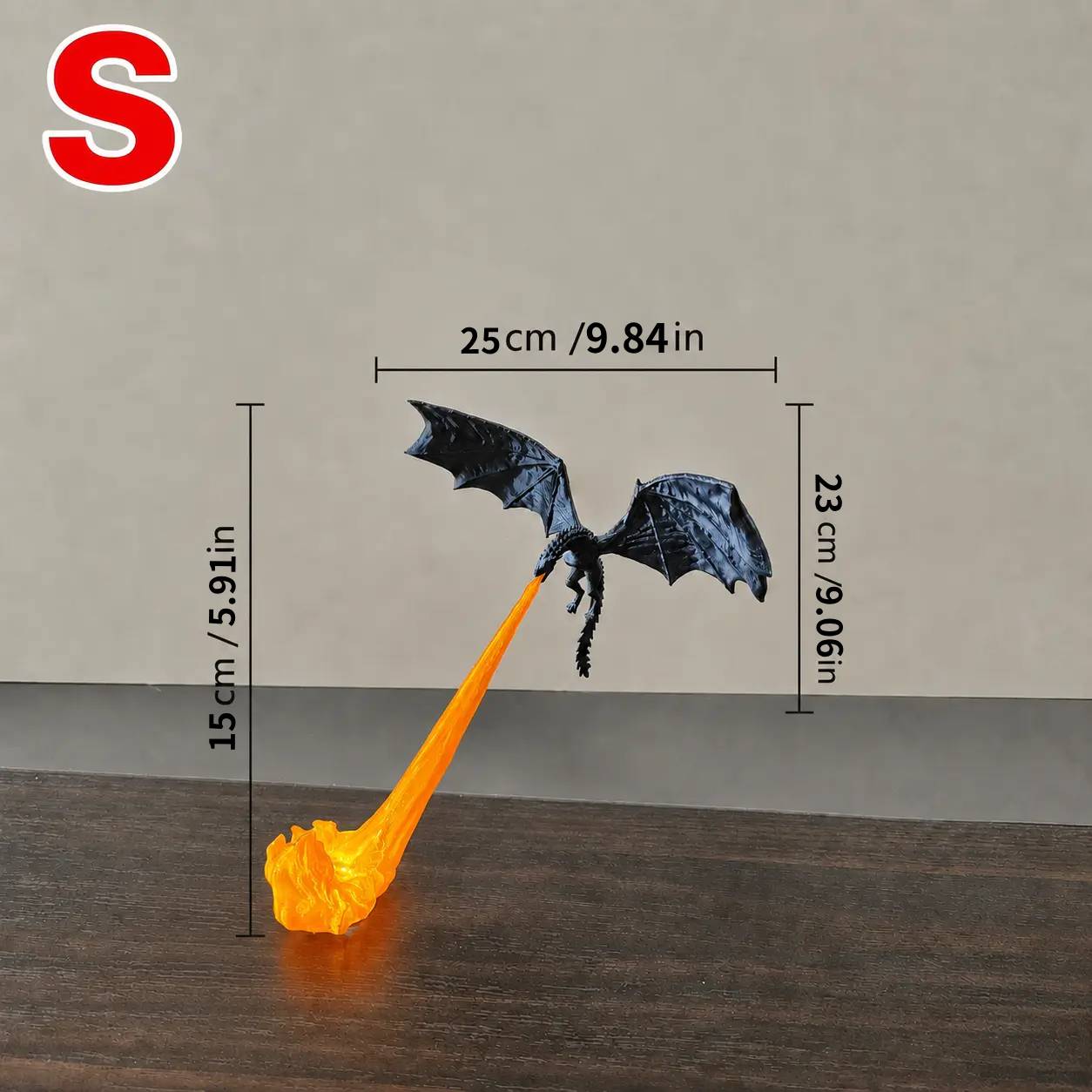 🔥 Last Day 65% OFF 🐉3D Fire-Breathing Dragon LED Display – Fantasy Bookshelf Decor with Glowing Flame📚