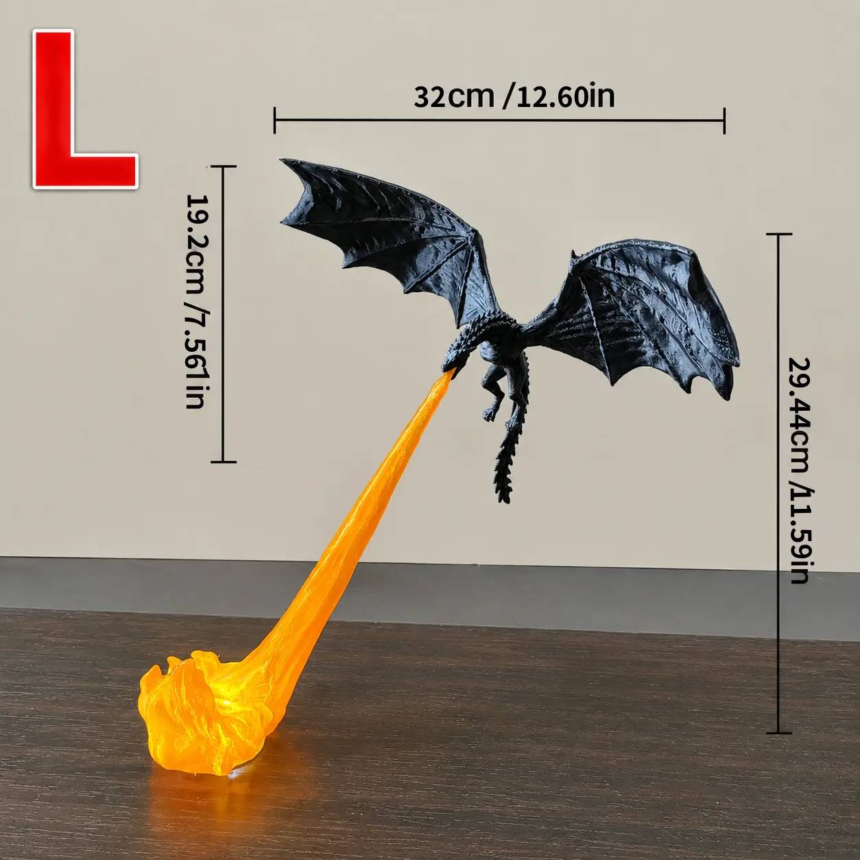 🔥 Last Day 65% OFF 🐉3D Fire-Breathing Dragon LED Display – Fantasy Bookshelf Decor with Glowing Flame📚