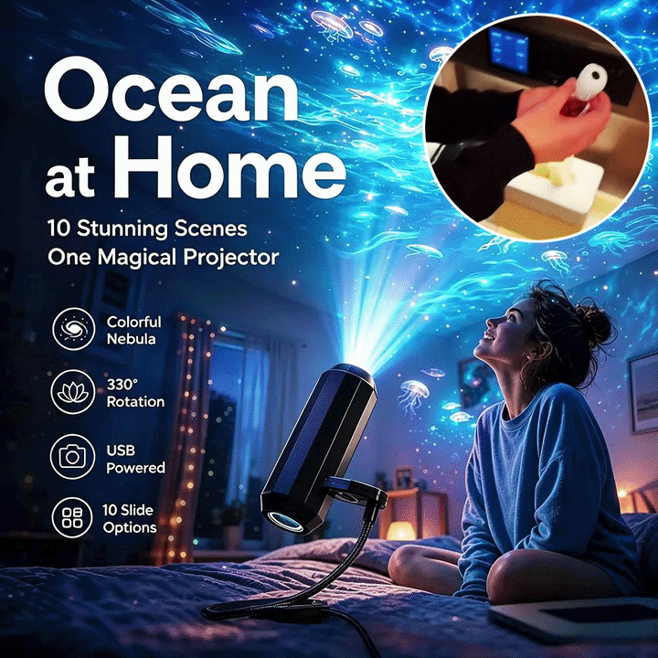 33🔥LAST DAY 49% OFF✨ Plug-and-Play HD Star Projecto 🌌Transform Any Room Into a Starry Universe or Spooky Halloween Scene👻