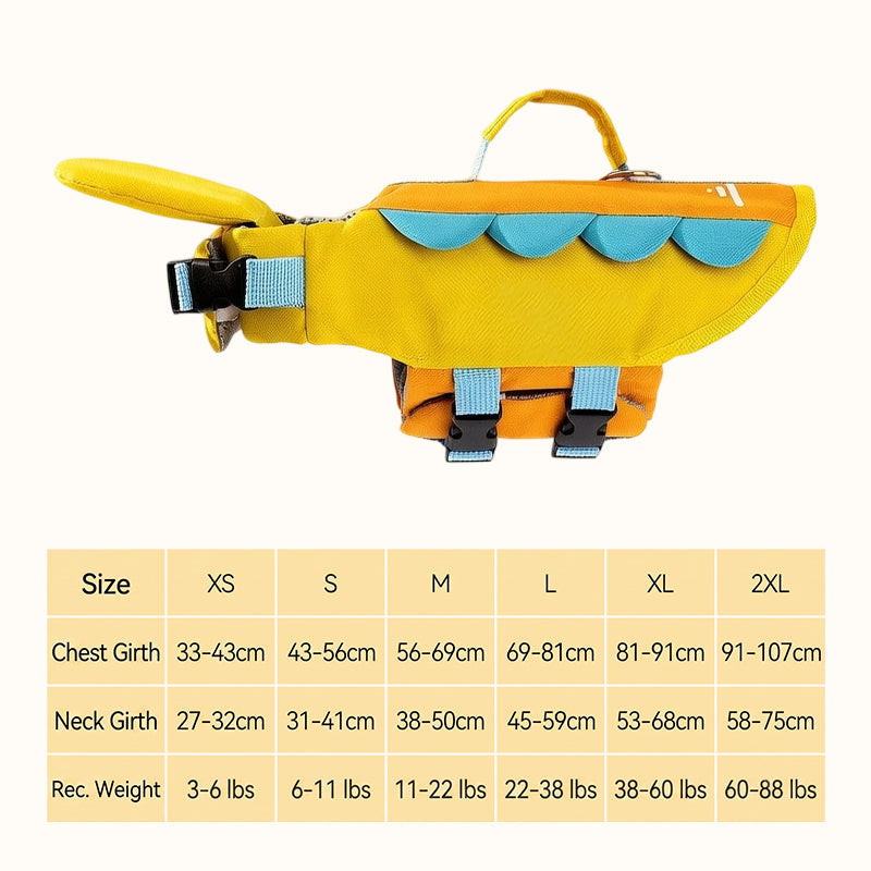 Paw-some Swim Gear – Animal-Shaped Life Jackets for Dogs & Cats