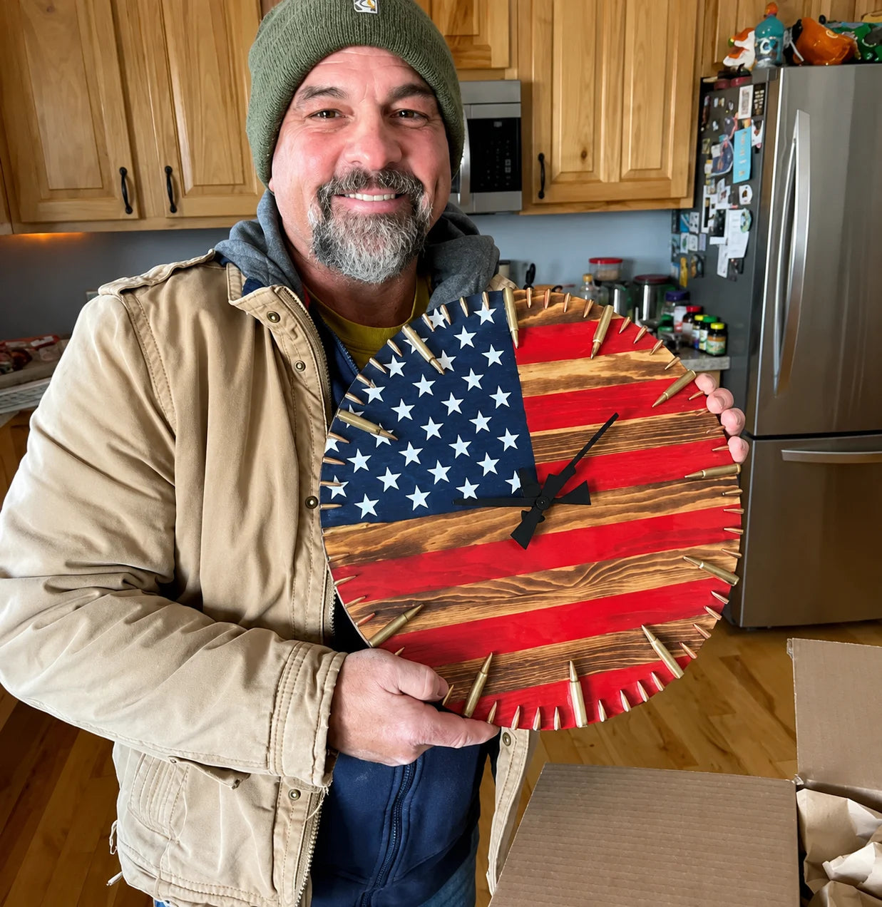 🔥100% Handmade America 250 Heritage Clock