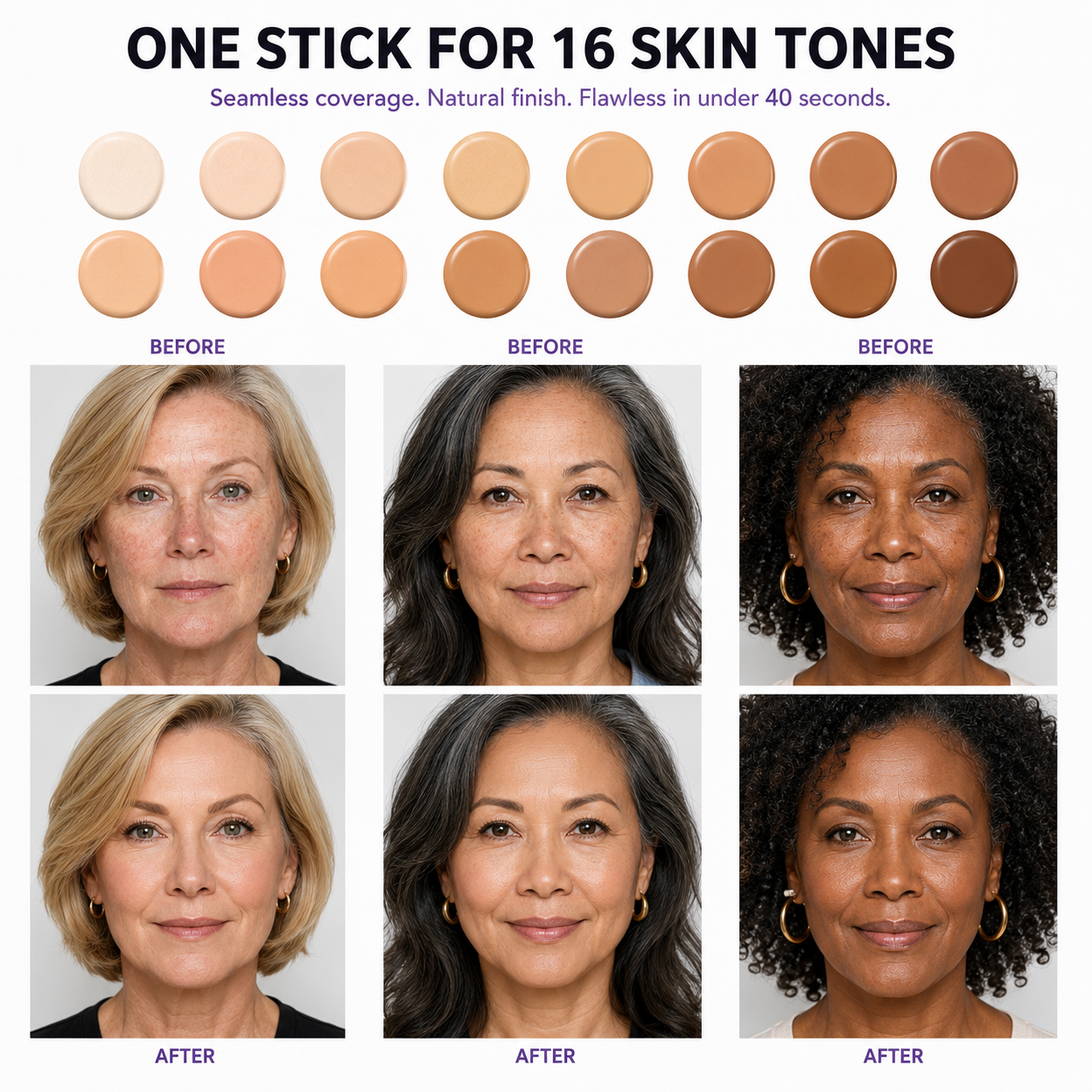 🔥LAST DAY: BUY 1 GET 1 FREE🌸Changing Foundation Stick – The stick that makes mature skin glow again