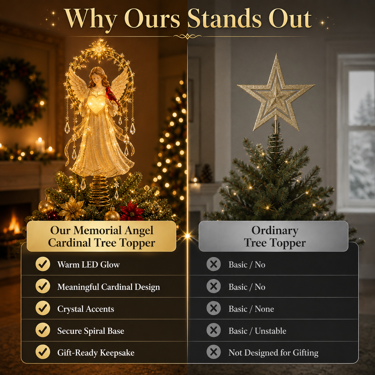 🎄Christmas Early Bird Special Sale 49% OFF⛄Meaningful Christmas Tree Topper Collection – Lighted Holiday Keepsakes👼