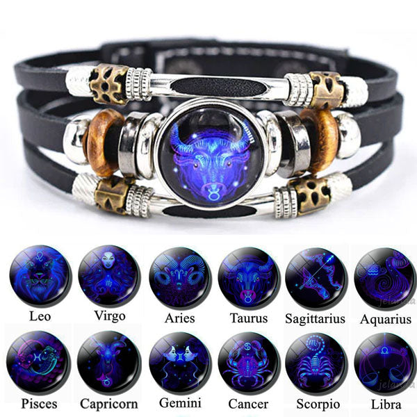 🌌🌏Astrological Sign Luminous Bracelet Super Bright In The Dark
